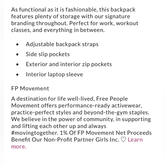 Free People Quilted Backpack in off white EUC - Picture 3 of 9